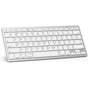 Bluetooth Keyboard Compatible with iPad A16 11th 10th Generation, iPad 10.2 (9th/8th/7th), iPad Pro 13/12.9/11 inch, iPad Air/Mini and More iOS Devices, White