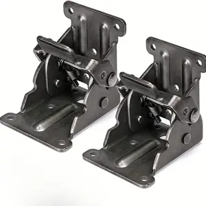 Foldable Bracket Self-locking Hinge Hardware with Screws, Lock Extension Support for Table Leg, Bed Leg, Workbench, Door Hardware