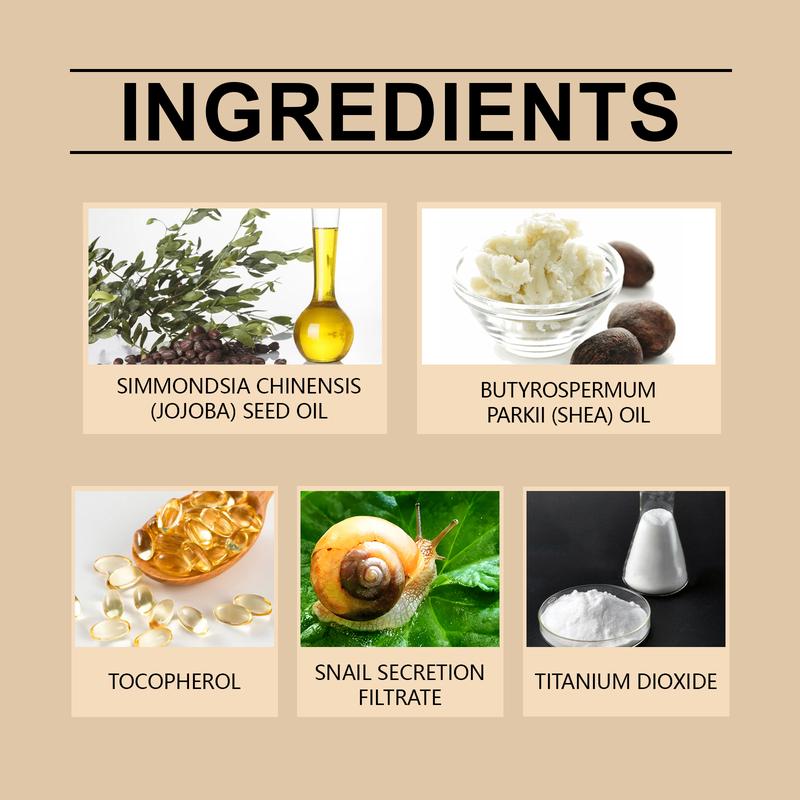 2PCS Eelhope Gold Snail Protective Bb Cream, Moisturizing Concealer Skin Tone Natural Color Waterproof, Sweat Resistant And Makeup Free12