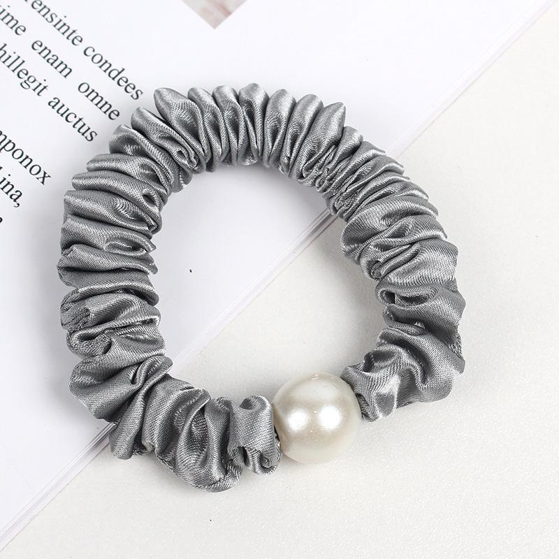 Hair Accessories Scrunchies for Women Variety Pack Hair Ties Scrunchies Hair Elastics Pastel Hair Ties Multicolor Easter Basket Stuffers for Kids,No Damage Hair Ties Scrunchies Pearl Hair Ties Gift for Her