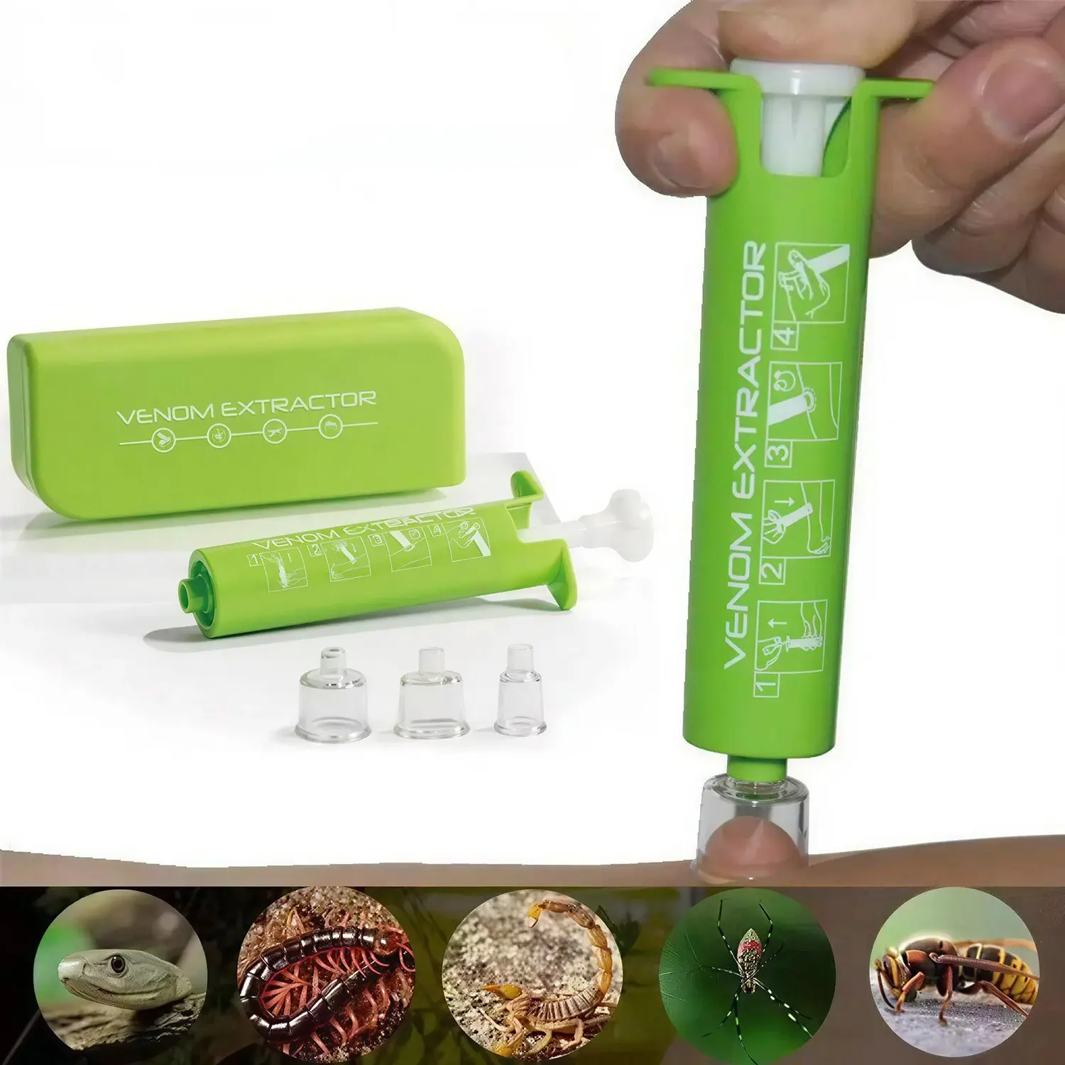 Bug Bite Suction Tool, Insect Bite Venom Extractor, Portable, Compact, Lightweight Outdoor Emergency Relief Extractor for Camping, Hiking & Fishing Gear
