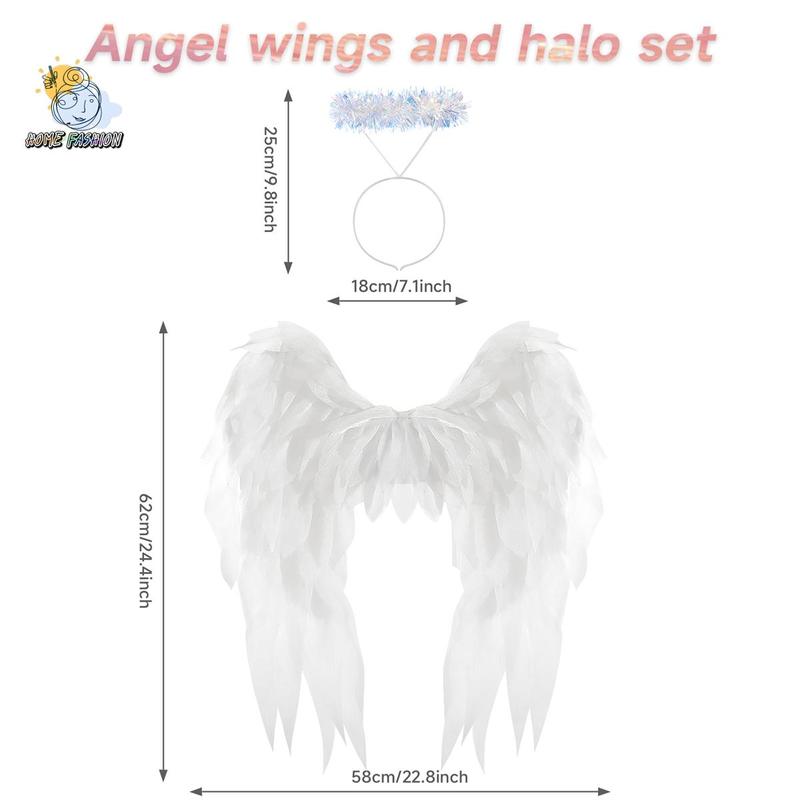 Adult Angel Wing Lightweight Feather Angel Wings and Halo Headband Cosplay Costumes Props for Party Accessories Adult Angel Wing Lightweight Feather Angel Wings and Halo Headband Cosplay Costumes Props for Party Accessories