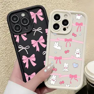 Shockproof Silicone Pretty Bow Pattern Phone Case With Camera Protection Popular Protective Cover For Samsung Galaxy A17 A16 A15 A14 A13 A33 A34 A35 A36 A52 A53 A54 S26 S25 S24 S23 S22 S21 FE Ultra