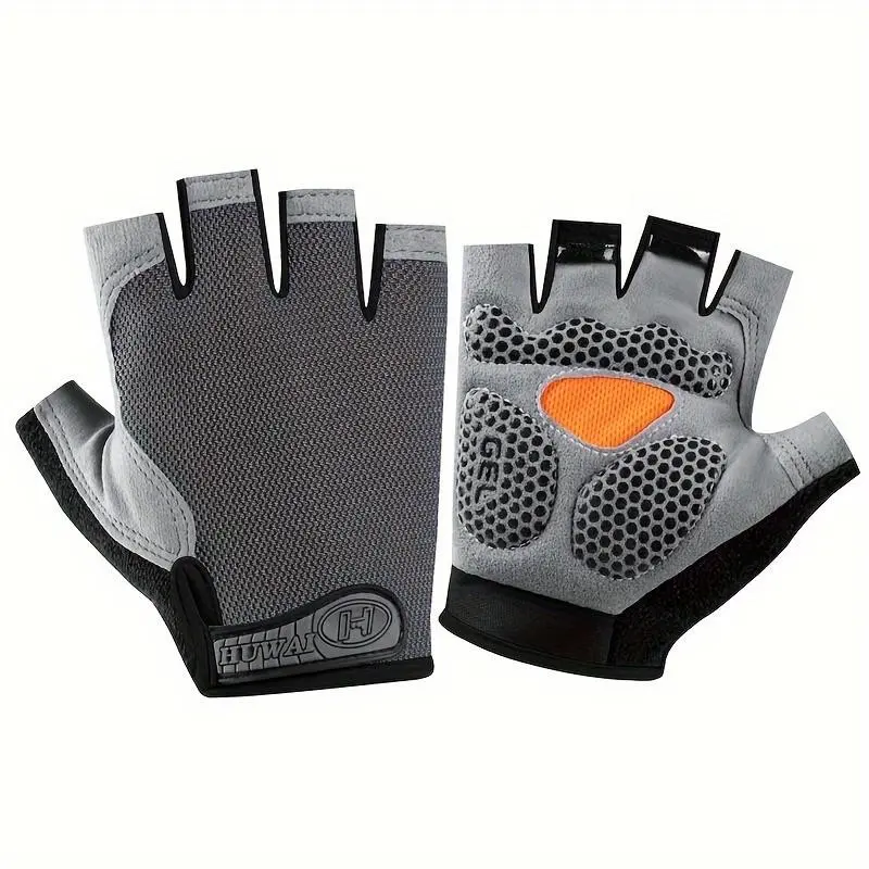 Men's Half-Finger Gloves for Outdoor Fitness, Breathable Anti-Slip Durable Climbing Cycling Gloves, Unisex Sports Gear
