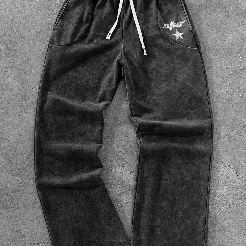 Vintage High-Quality Men's Casual Fashion Loose Travel Pants, Drawstring Waist Design, Perfect for Commuting and Everyday Wear, Ideal Gift for Men