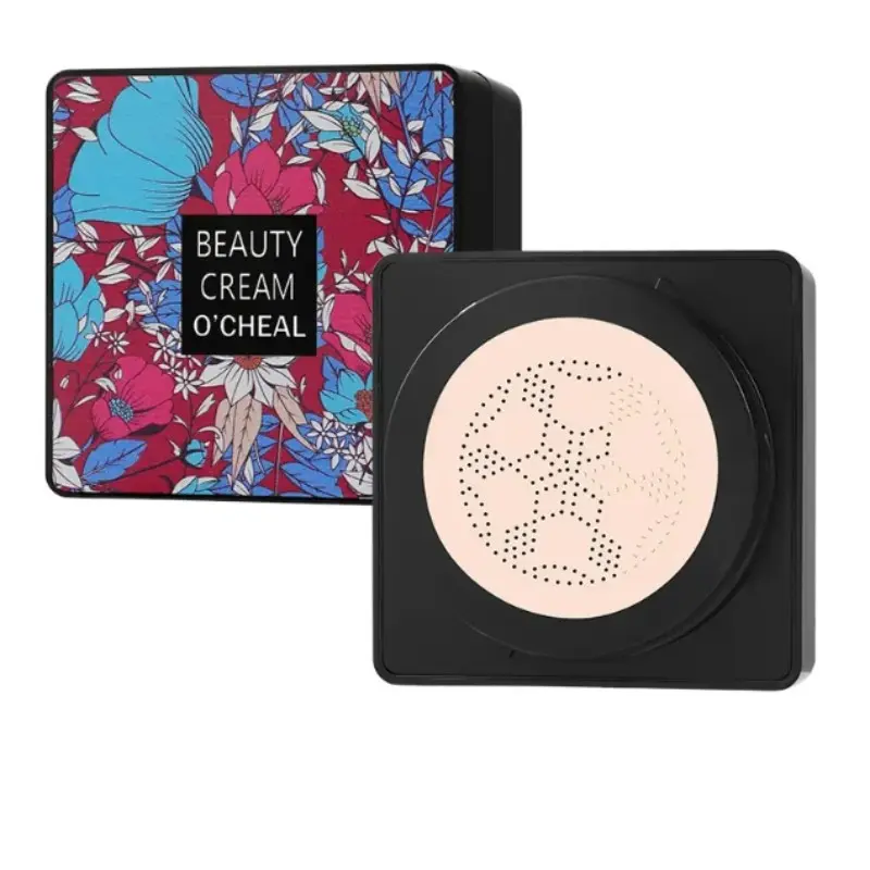 1Pcs Mushroom Head Air Cushion BB Cream, Sweat‑Proof Long Lasting Full Coverage Concealer Cream, Oil Control Natural Nude Makeup Cushion for Daily Makeup