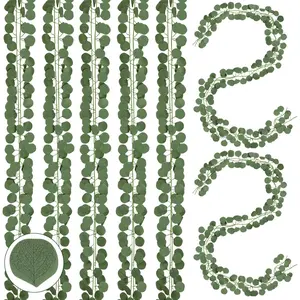 16Pcs Artificial Eucalyptus Garland Greenery Leaves Silk Vines Silver Dollar Leaves Faux Leaf Plants for Wedding Wall Table Party Home Fireplace Bedroom Decorfidget toys