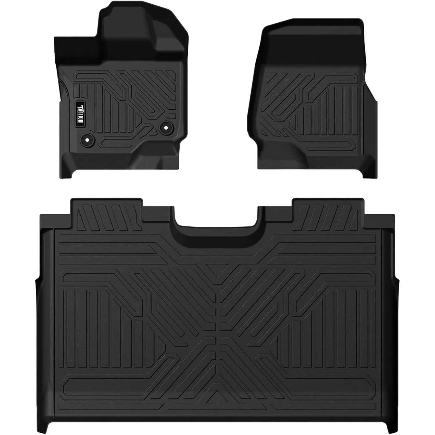 Fit For Ford F150 2015-2025 & Lightning 2022-2025 SuperCrew ,Car Floor Mats Full Set 1st & 2nd Row Car Floor Liner, All Weather TPE Interior Protector Car Accessories