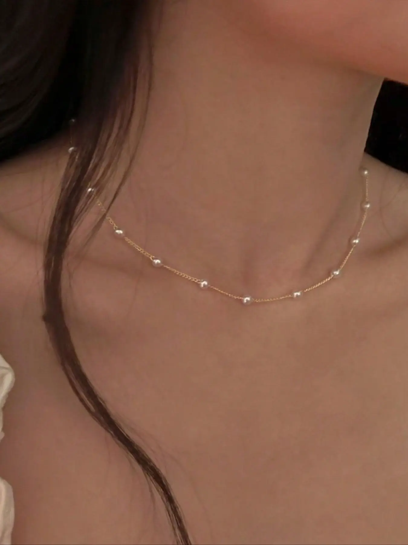 Stainless Steel Beaded Necklace, Fashion Jewelry for Party, Daily Clothing Decor, Trendy All-match & Exquisite Jewelry for Birthday Gift