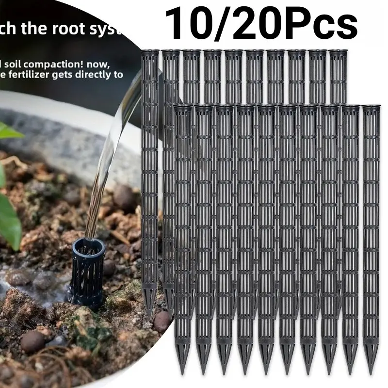 10/20Pcs Flower pot plant ventilation pipe - prevents root rot, prevents excessive watering of healthy roots, and prevents wet dry cycles. Breathable and transparent ventilation duct, garden tool, Plant Supplies