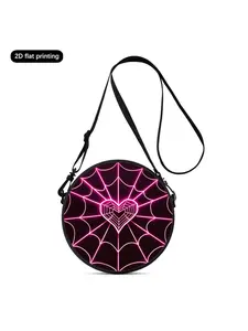 Lightweight crossbody shoulder bag with 2D spider print, an ideal gift for female friends; wearable as crossbody, single-shoulder, double-shoulder or hand-held, suitable for commuting, outdoor trips, travelling, casual daily wear and school use