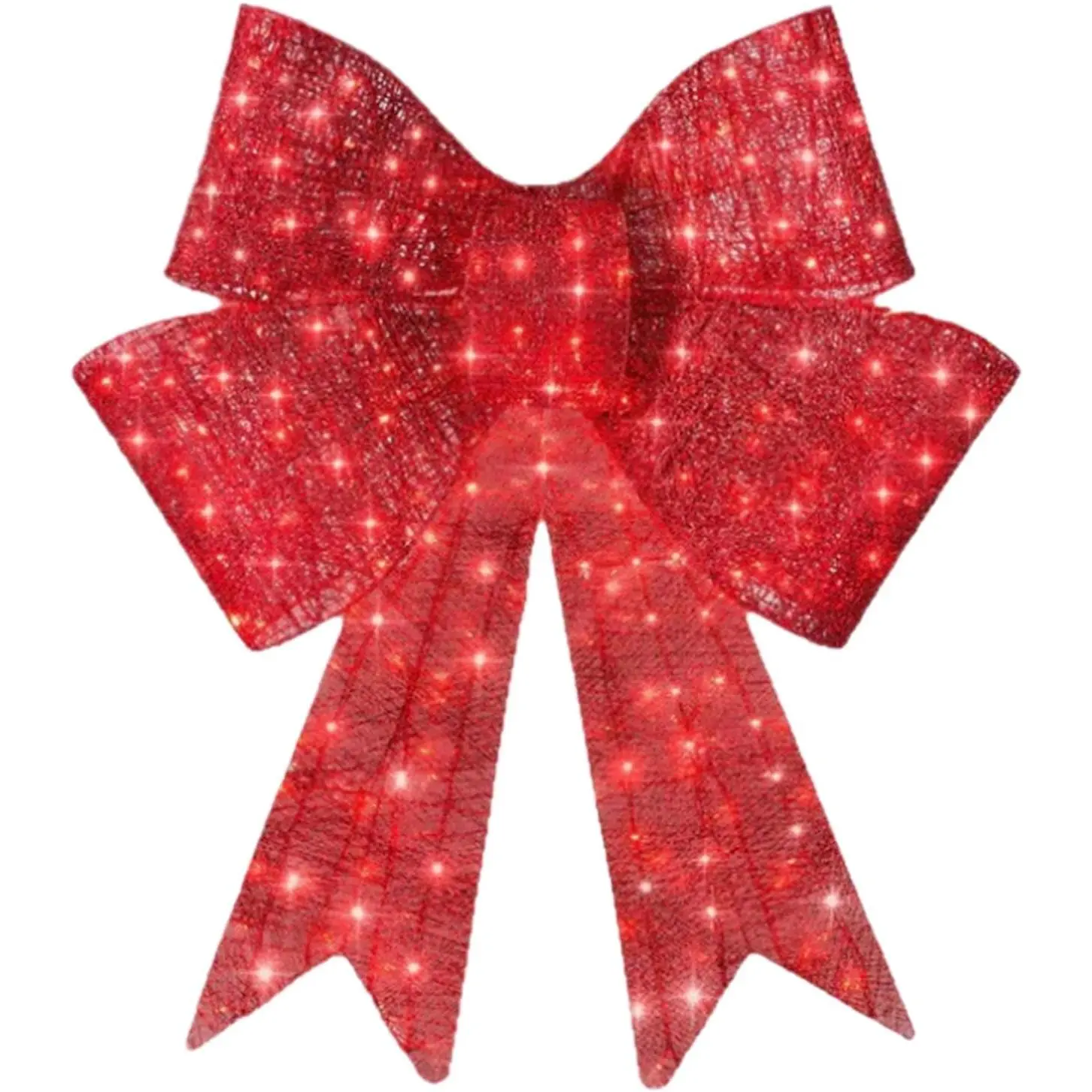 23.6 Inch Lighted Christmas Bow, Large Christmas Bow Outdoor LED Holiday Yard Decoration with Lights, Wreath Bows  Front Door, Wall, Garage Decoration