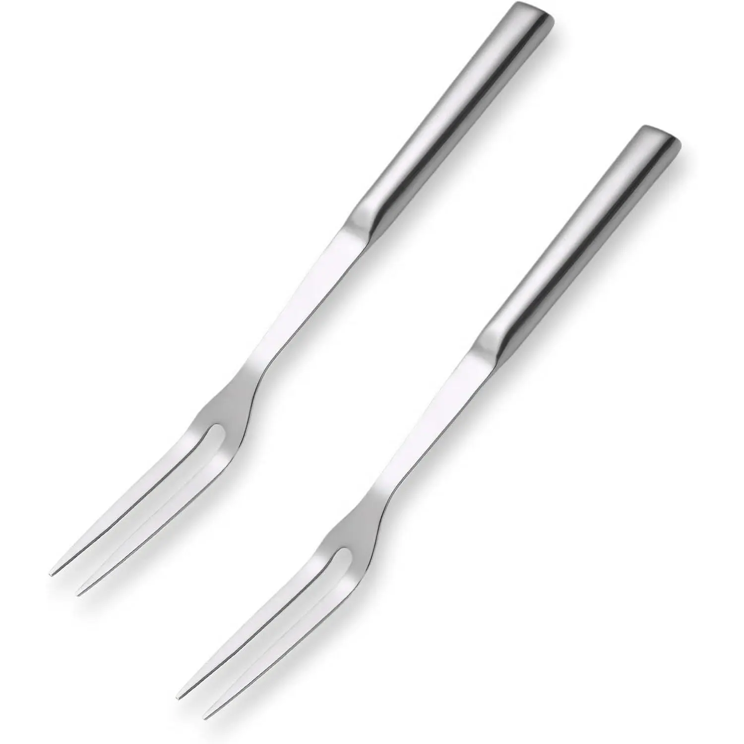 2PCS Meat Forks for Kitchen, 11" 2 Prong Grill Long Fork for Cooking, Stainless Steel Carving Fork