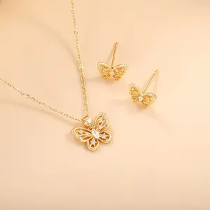 #01 Icy Moissanite-Inlay Butterfly Pendant Adjustable Female Collarbone Necklace, Summer Simple Elegant Versatile Jewelry, Birthday Gift for Best Friend, Engagement Gift for Bride kid name cuban link design diamond hip hop surprising exquisite small gift