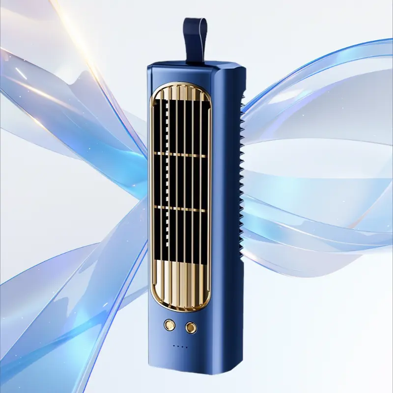 USB Rechargeable Vertical Oscillating Air Circulation Tower Fan Strong Wind Desktop Personal Cooling Fan