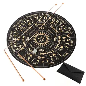 Outdoor Travel Accessories Survival Kit - 2PCS Copper Divining Rods, Dowsing Pendulum, Divination Mat, Camping GPS & Navigation Tools for Ghost Hunting, Water Divining
