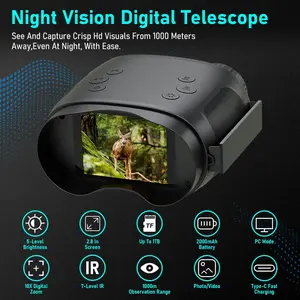 High Definition 1080P Night Vision Binoculars, 10x Digital Zoom, Adult Hunting Camping Travel Scope, No Storage Card Included