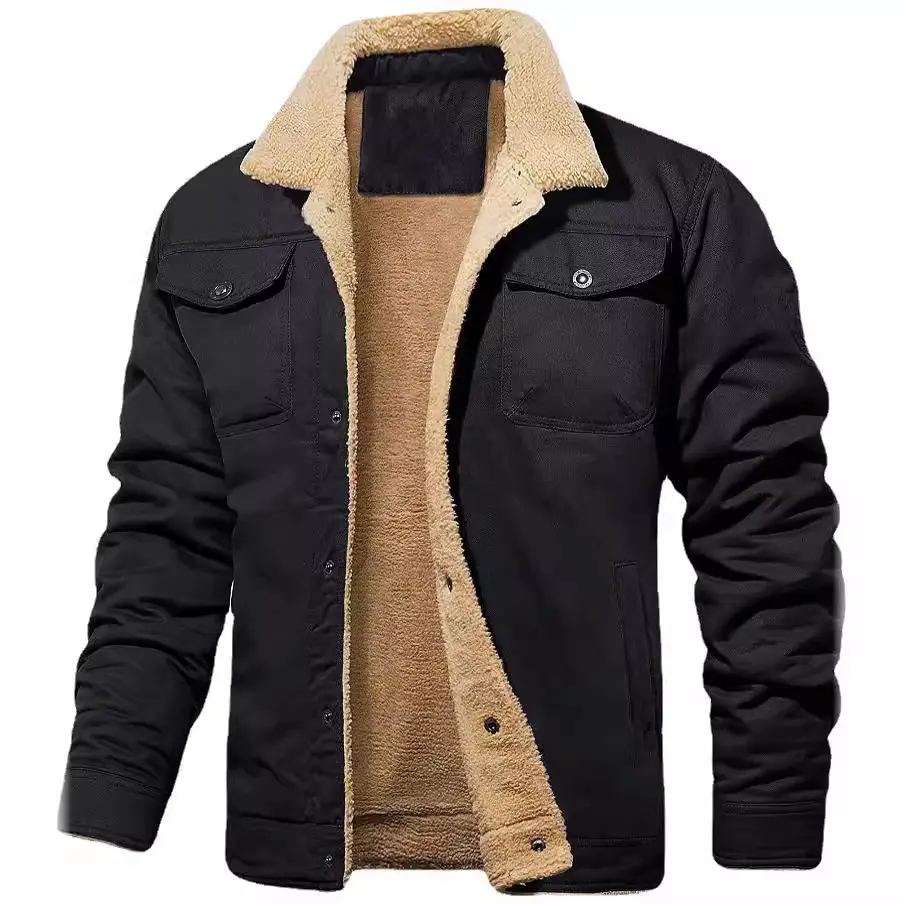 Men Autumn Winter Fashion Workwear Jacket, Warm Cold-Proof Windproof Casual Outerwear for Men
