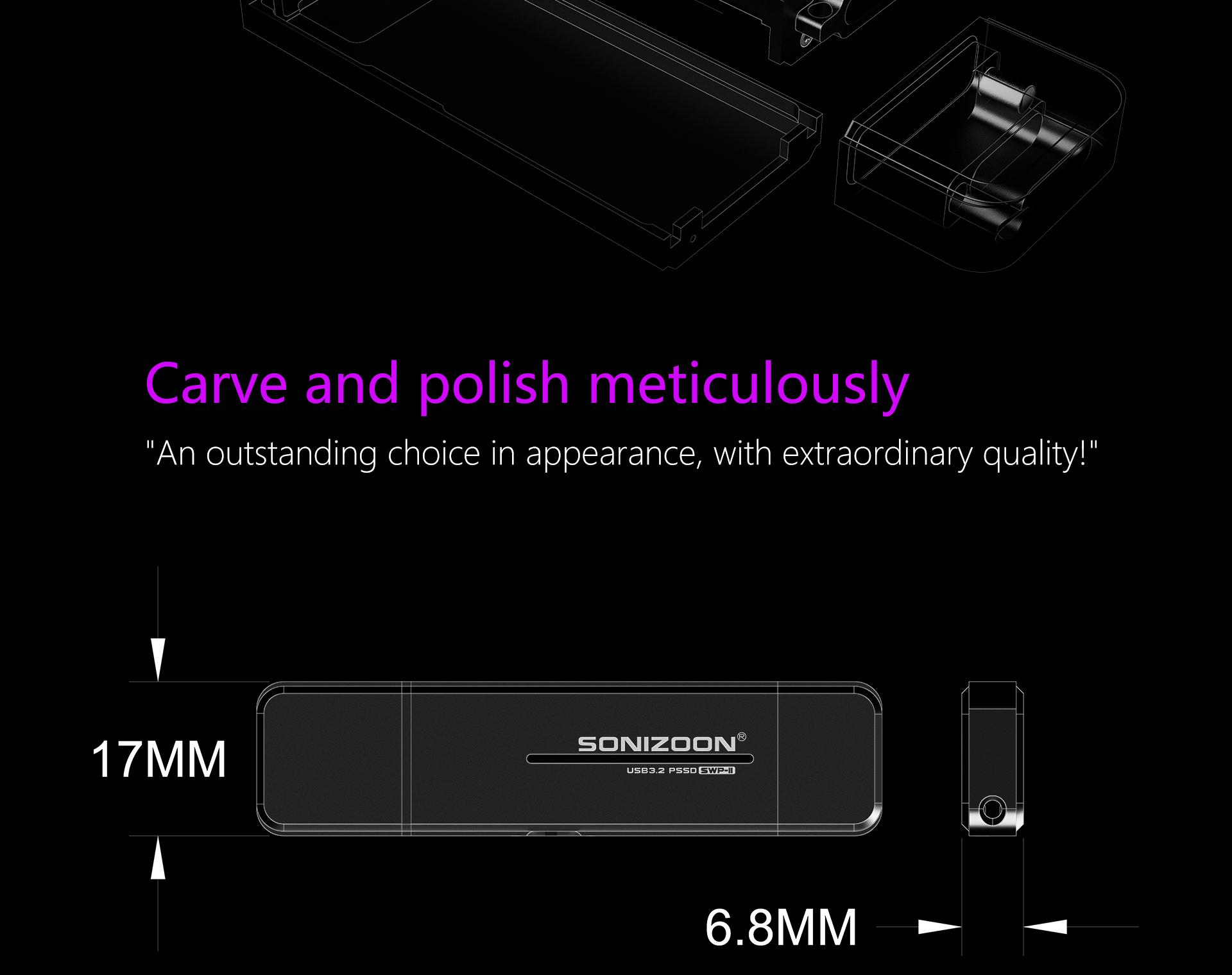 2TB Solid State USB Flash Drive Type-C / USB 3.2 Write Protection Anti-Virus for PC Mac Mobile Phones