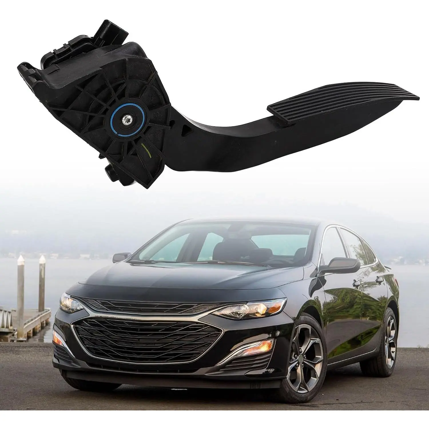 Synthetic Accelerator Pedal Assembly with Travel Sensor, Part No. 84344895, Compatible for 2016-2019 Chevy 6-Speed Auto Vehicles