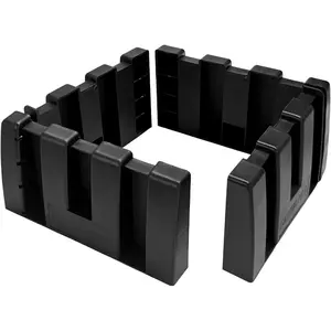 4 PCS Multipurpose Cargo Organizer Blocks, Plastic Auto Trunk Storage Organizer Used with Wool Carpet, Adjustable Cargo Trunk Divider Blocks for Trucks SUVs Vans, Car Accessories