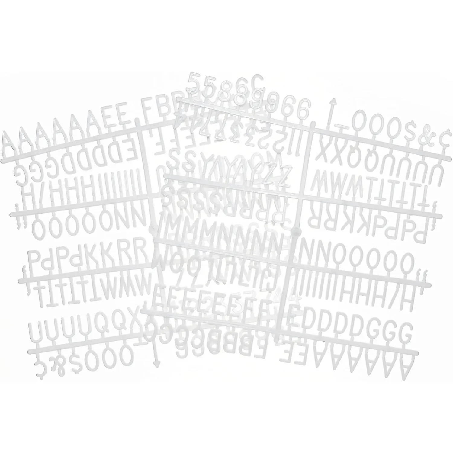 3/4 Inch Letters for Felt Letter Board, 294 count Refill Kit, White | Plastic characters, numbers & symbols, as a  set for changeable message boards, announcement signs,  decor