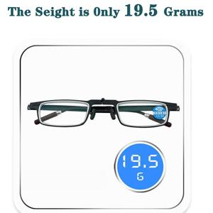 Folding Reading Glasses for Men Lightweight Block Blue Light Reader Hard Case