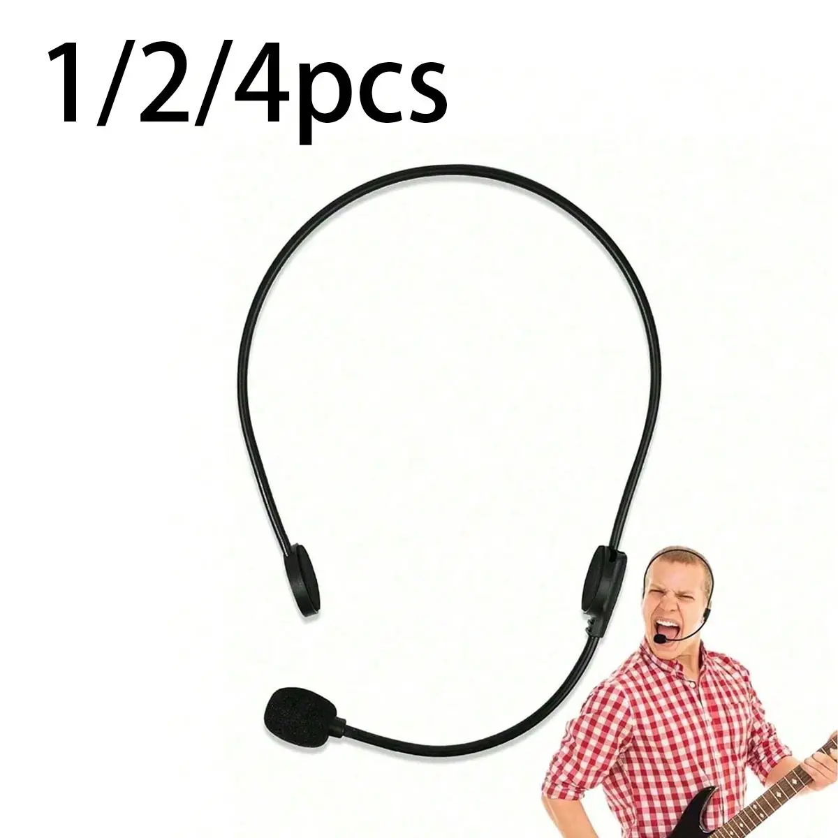 Rockstar Costume Accessories Set, Fake Microphone Headset, Halloween Party Props, Music Festival Gear, Gift for Friends & Family