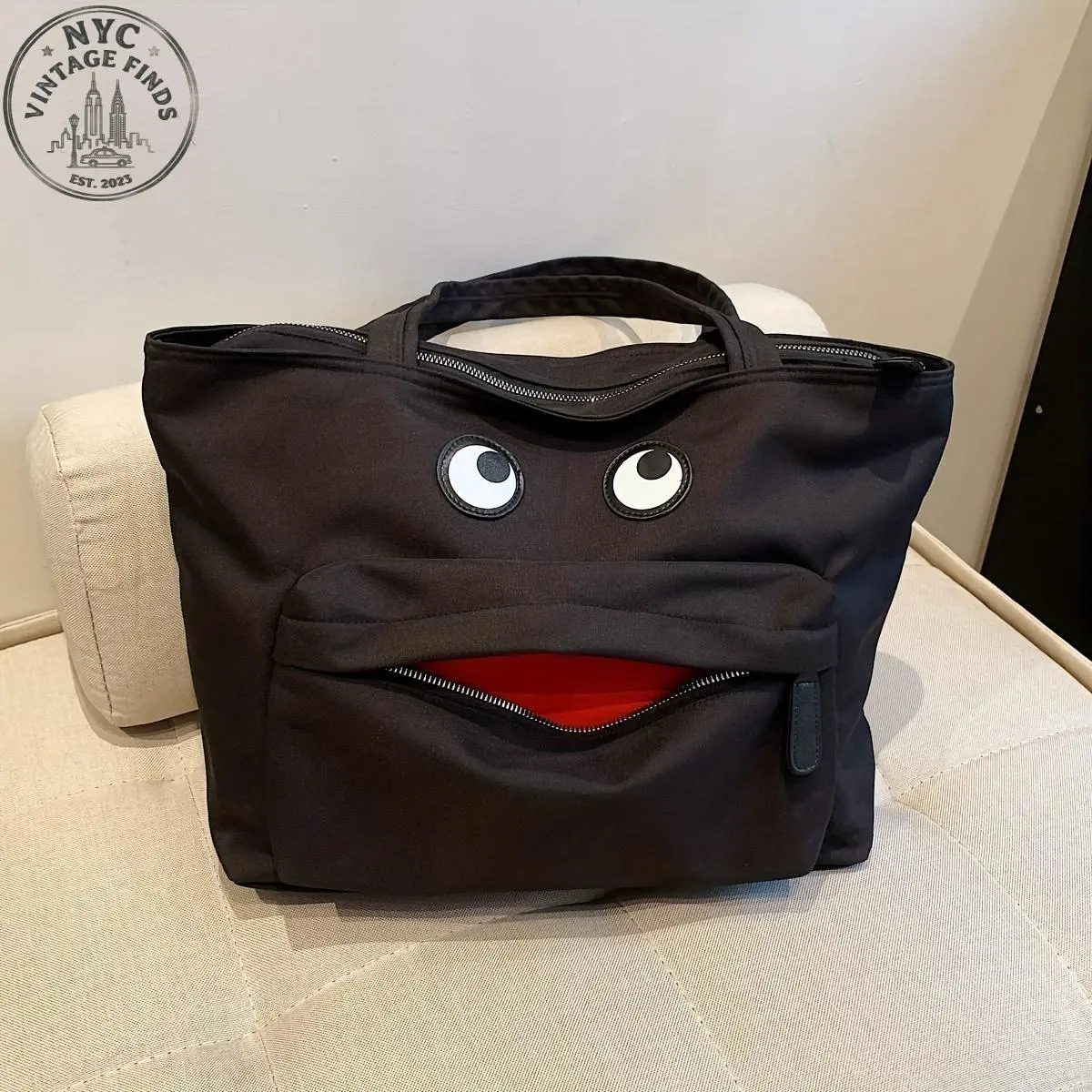Large Capacity Funny Tote Bag, Eye Patch Novelty, Women'S Unique Purse & Handbag