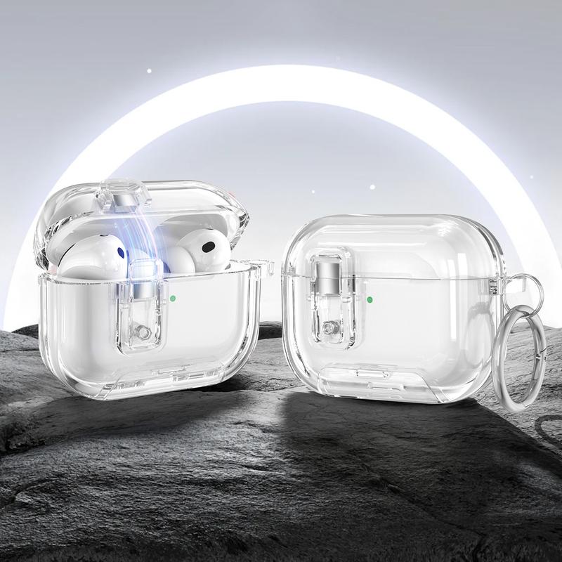 Bracket Airpods Pro3 Earphone Case Soft TPU Compatible with Apple Airpods 4th Generation Protective Cover Transparent