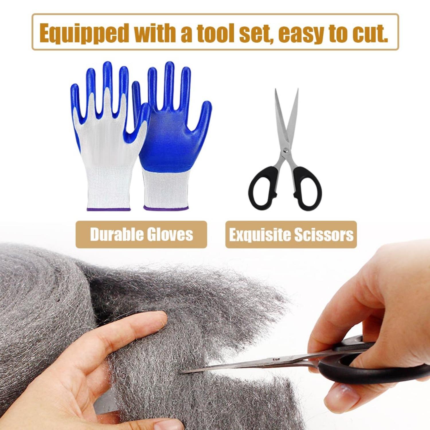 2 Pack Steel Wool for Mice Control 3.2"x10.5 Ft Wool, Gap Filler for Home & Garage, DIY Bundle with Gloves & Scissors, Textiles & Soft Furnishings 2 Pack Steel Wool for Mice Control 3.2"x10.5 Ft Wool, Gap Filler for Home & Garage, DIY Bundle with Gloves & Scissors, Textiles & Soft Furnishings