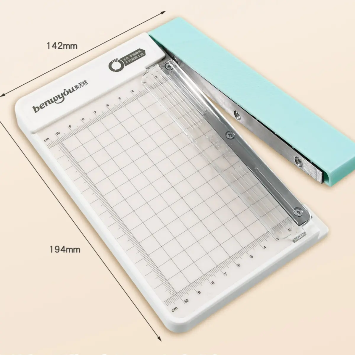 1PC Manual Color Paper Cutter with Ruler Scale, Photo Trimmer for Office and School Supplies, Non Electric Portable Paper Cutting Tool for Photos, Cards, Documents, DIY Crafts and Daily Stationery Use