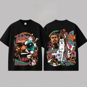 [  100% Cotton]  Victor Wembanyama 'The Alien' Graphic For Spurs Nation, Spurs Basketball Fans Apparel, Wemby Fans Basketball Streetwear Tee, Gift For Basketball Fan Graphic Tee