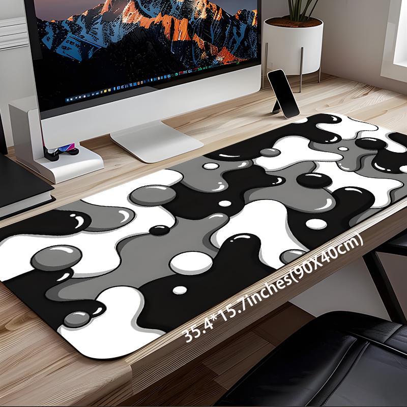 Abstract Pattern Mouse Pad, Rectangular Gaming Mouse Pad, Non-Slip Rubber Pad, Aesthetic Desktop Protective Pad for Laptop and Desktop Computer Gaming, Premium Multipurpose Mousepad, Decoration
