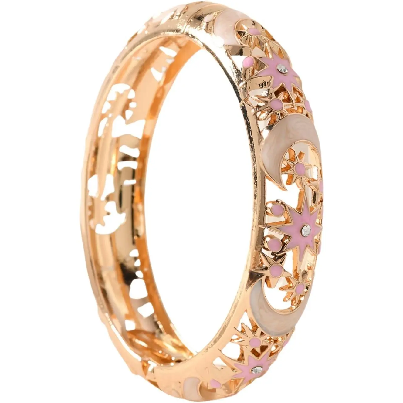 Cloisonne Bracelet For Women, Chunky Bangle Trendy Cute Flower Enamel Bangles Multi Tone Engraved Cuff  Plated Bracelets Stackable Wife  Friendship