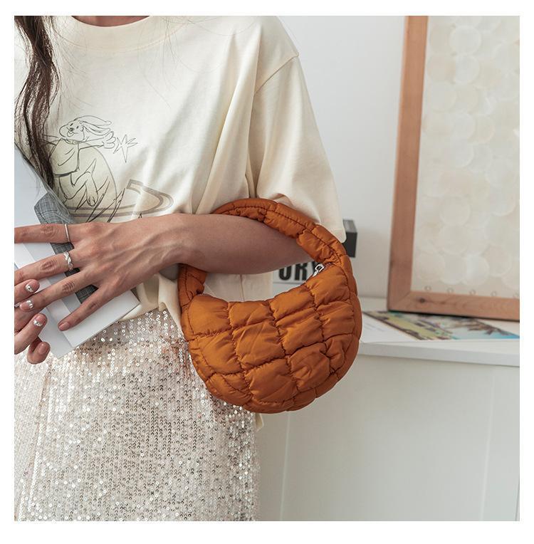Fashion Quilted Shoulder Bags for Women Handbag Mini Cloud Pleated Bags Puffer Dumpling Bag Luxury Tote