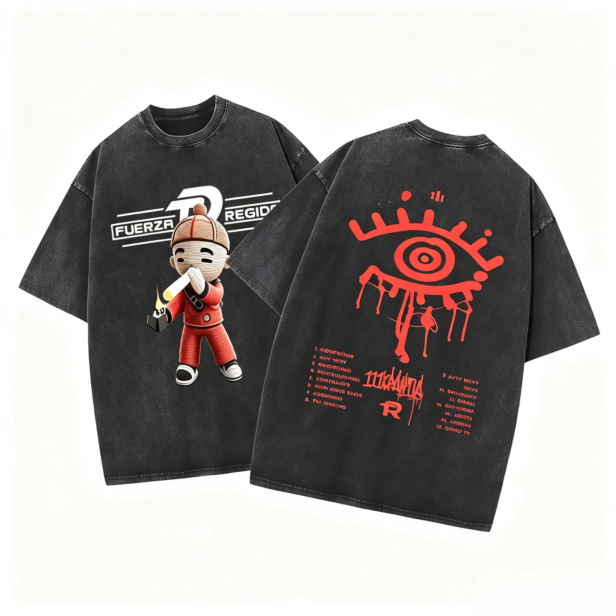 Retro Fuerza Regida 111XPANTIA Tu Sancho Album Inspired Graphic T-Shirt, Latino Regional Mexican Streetwear Tee, Oversized Heavyweight Cotton Boxy Fit Vintage Washed Unisex Shirt, Y2K Indie Grunge Aesthetic Music Fan Merch, Summer Casual Outfit, Festival