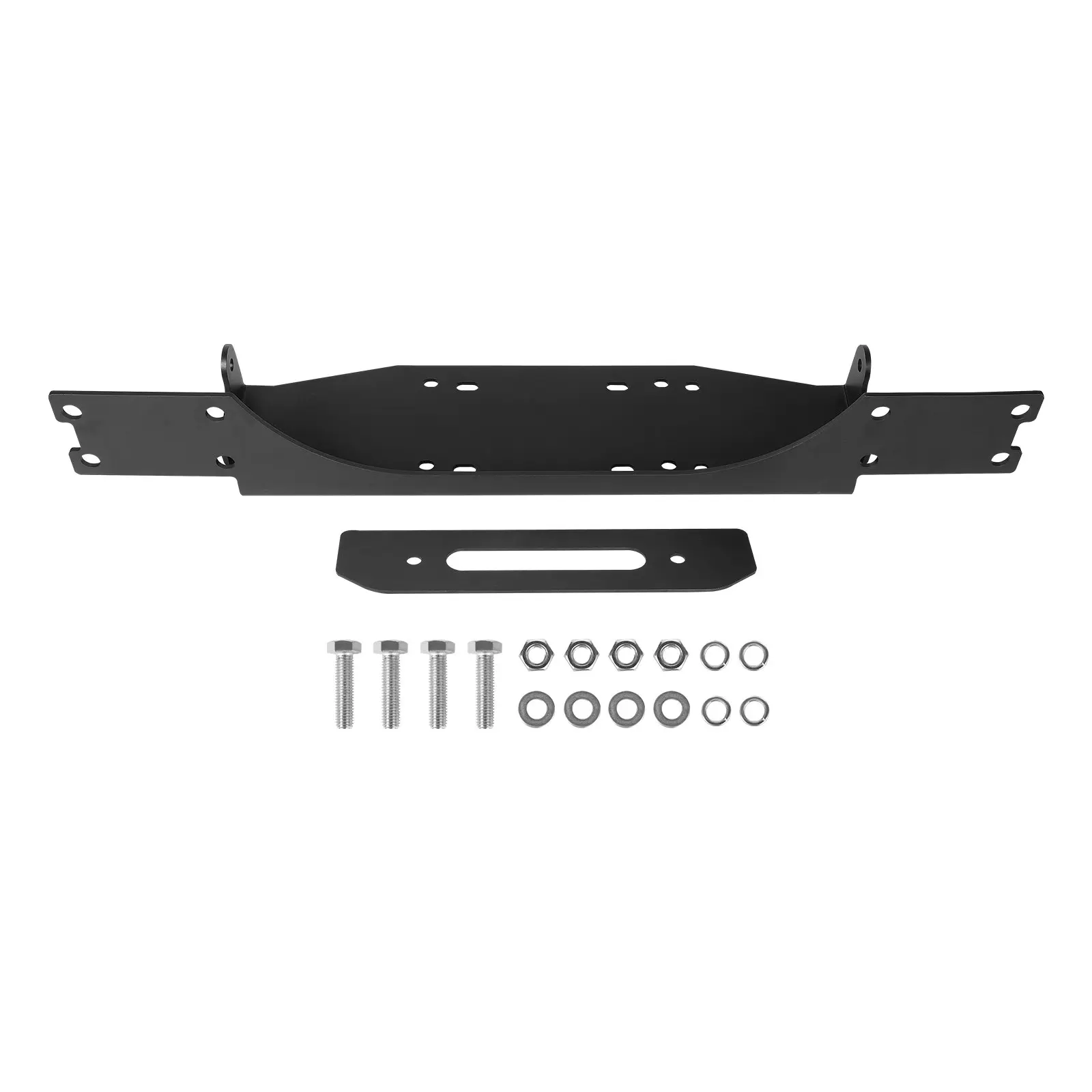 【Black Friday】VEVOR Winch Mount, Winch Capacity of 12000 lbs/ 5443 kg, Trailer Hitch Winch Mount for Select Jeep Wrangler JL/JLU Gladiator JT Model (2018-2023), 2 Mounting Hole Design, Powder Coated Steel, Black