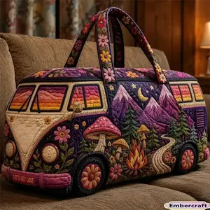 3D Printed Boho Mushroom Travel Duffel Bag