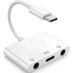 USB C to 3.5mm Headphone Adapter, Headphone Splitter for 2 Headphones, USB C Audio Adapter with PD   Compatible with  17/16/15, iPad Pro, Galaxy S25/S24, and