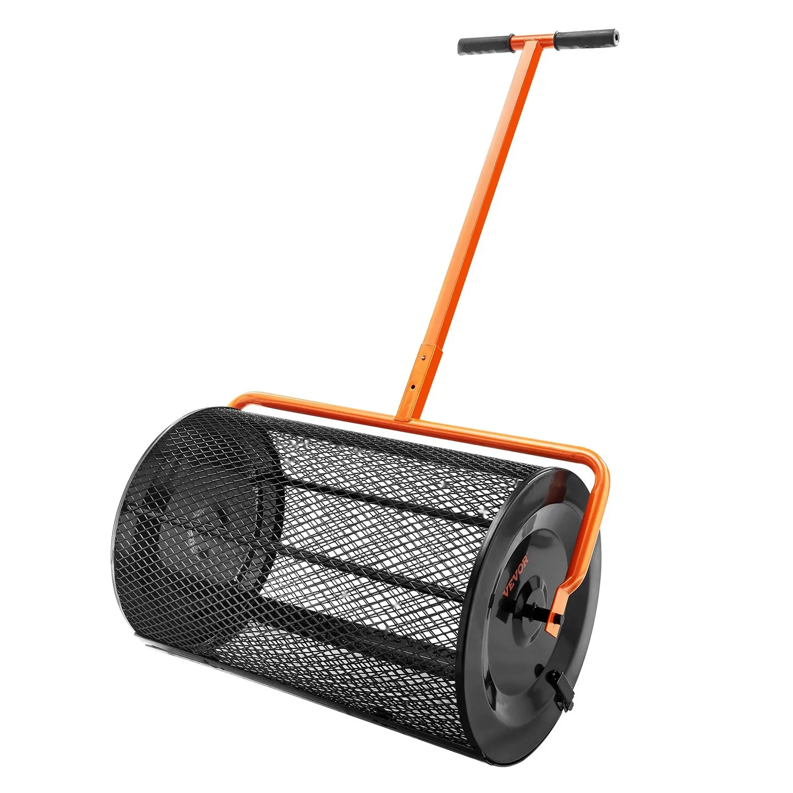 Compost Spreader And Peat Moss Spreader, 24-Inch Wide, Height Adjustable From 24.4 To 26.4 Inches, Lawn And Garden Spreader For Compost, Top Soil And Mulch, Durable Lightweight Multi-Purpose Yard Care Equipment