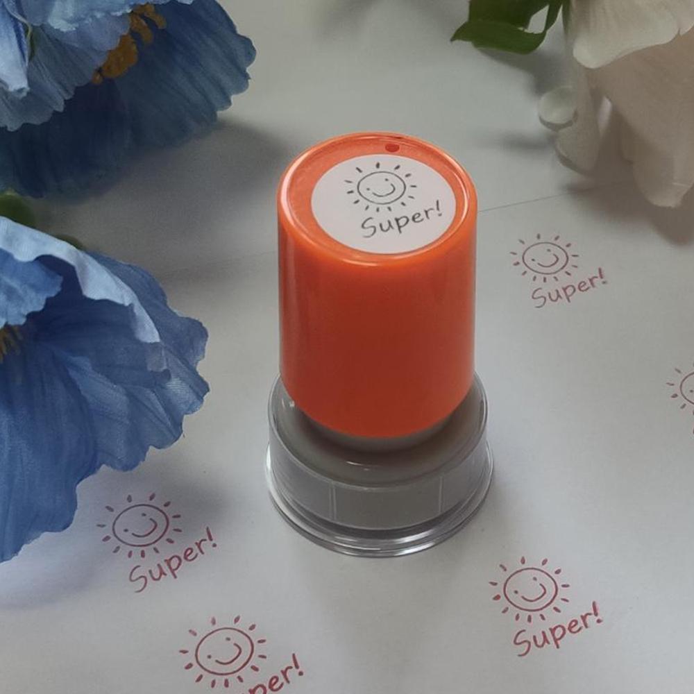 Sun Smile Face Pattern Stamp, 1 Count Creative Multi-functional Stamp, Office Stationery & Supplies for Home School Office