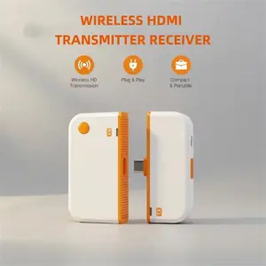50m Type C HDMI-Compatible Wireless Video Transmitter Receiver Extender Adapter TV Stick Dongle for PC Phone TV Monitor Laptop