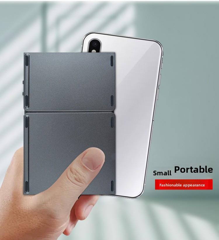 Wireless Bluetooth Keyboard for Android Smartphone Tablet Dual Device Connection Rechargeable Battery Foldable Touchpad Smart Laptop Typing Tool B033