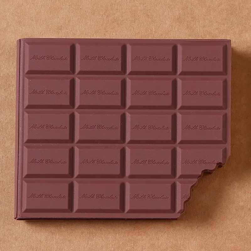 Chocolate Shape Student Notebook, 80 Sheets, Pocket Memo Pad, Cute Chocolate Design, Perfumed Notebooks, Ideal for Students