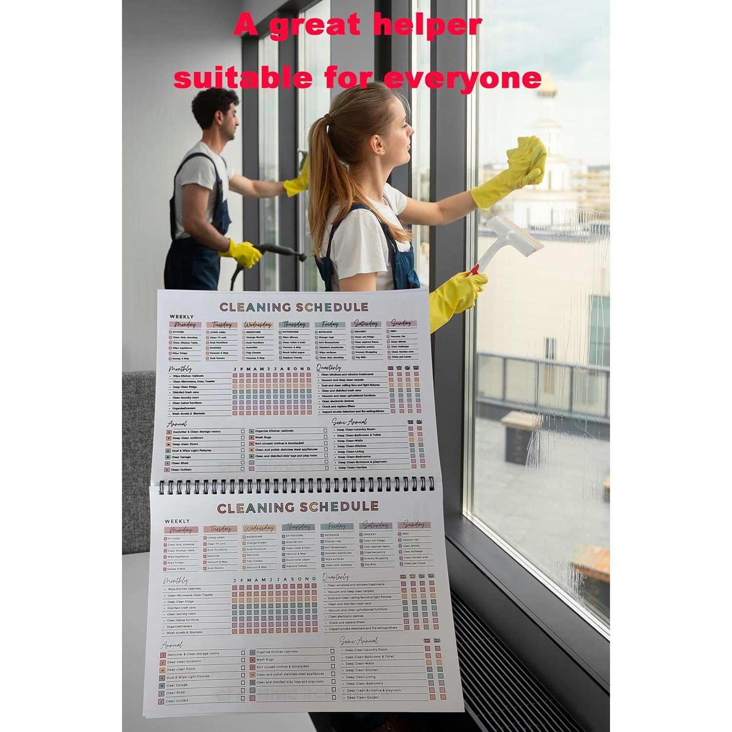 Cleaning Planner, Cleaning Plan Schedule & Checklist Organizer Planner, Daily Weekly Monthly Household Editable Template for DIY Improvement Book, Family Task, Bathroom Kitchen Bedroom Cleaning Planner, Cleaning Plan Schedule & Checklist Organizer Planner, Daily Weekly Monthly Household Editable Template for DIY Improvement Book, Family Task, Bathroom Kitchen Bedroom