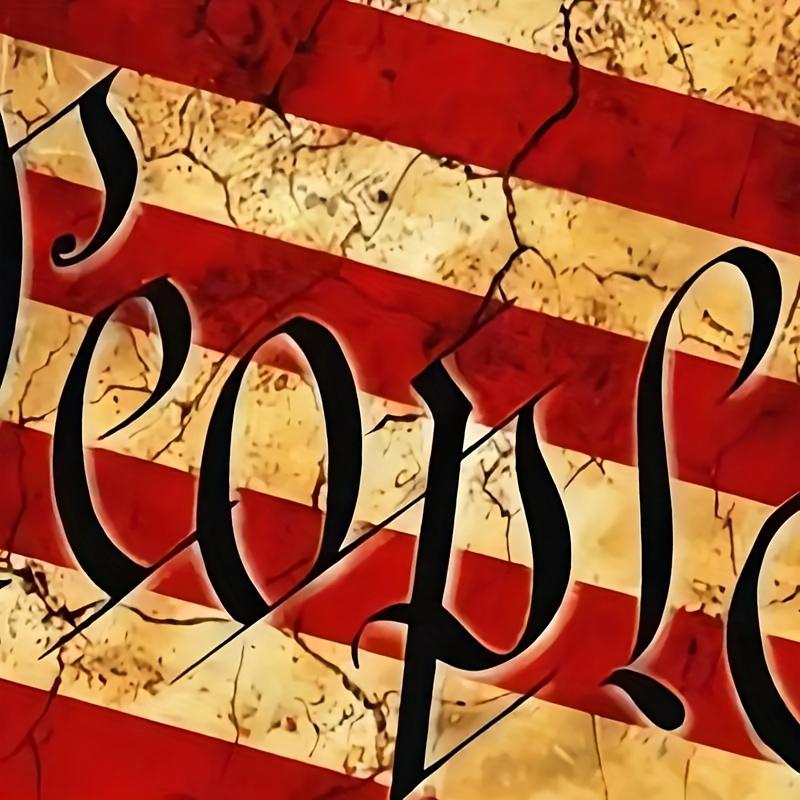 We The People 1776 Constitution Flag -  FT Polyester American Patriotic Outdoor Banner for Home and Yard Decoration