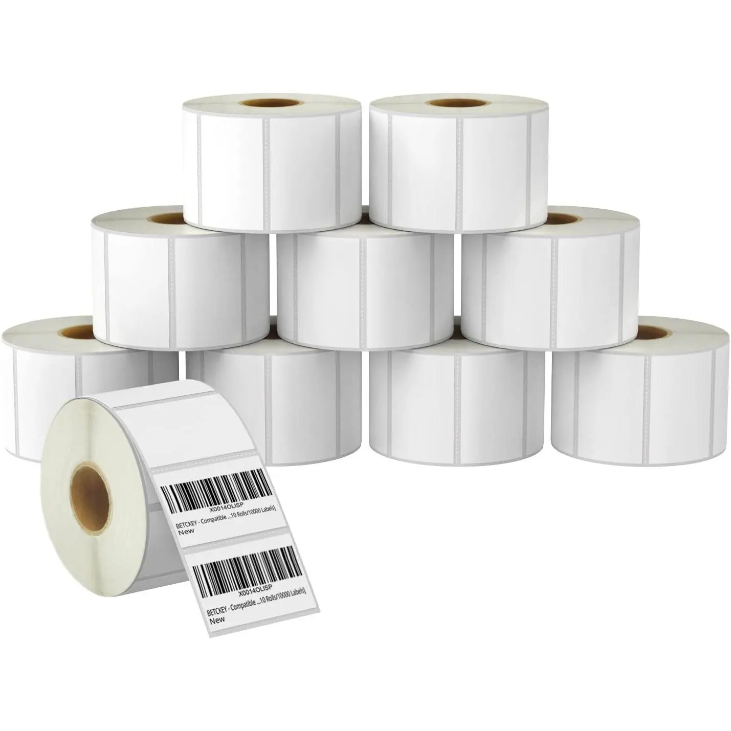 2.25" x 1.25" (57 mm x 32 mm) UPC Barcode & Multipurpose Labels Compatible with Zebra & Rollo Label Printer,Premium Adhesive & Perforated [10 Rolls, 10000 Labels]