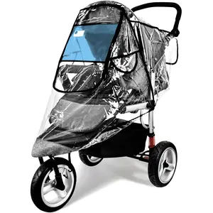 Universal Stroller Rain Cover Waterproof Windproof Protection from Dust Snow Baby Travel Clear Weather Shield Stroller Accessory
