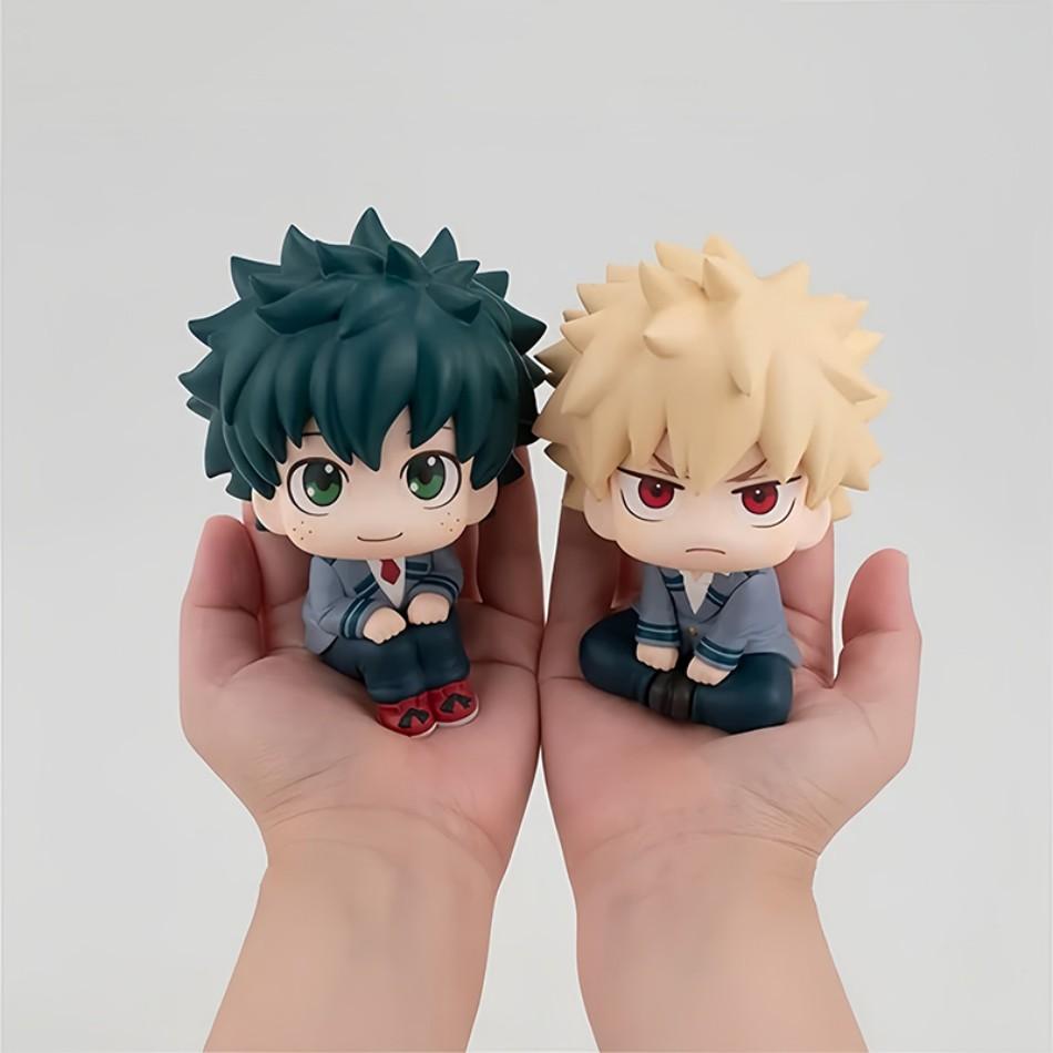 10cm boku no hero academy anime figure midoriya izuku action figure bakugo katsuki/todoroki shoto statuette pvc collection toys